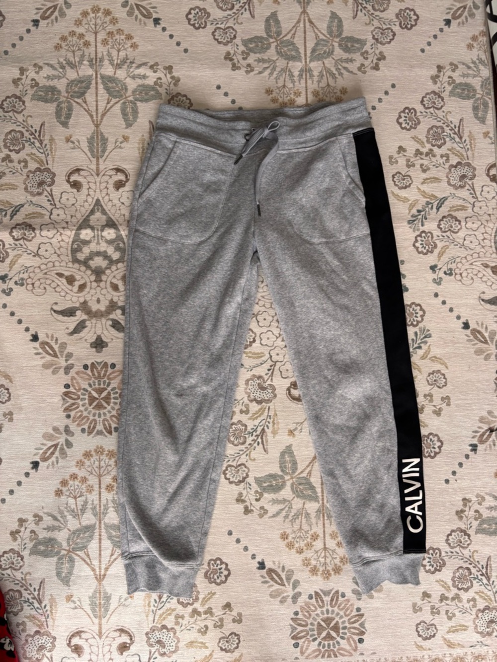 CK Grey Joggers with Black Side Stripe